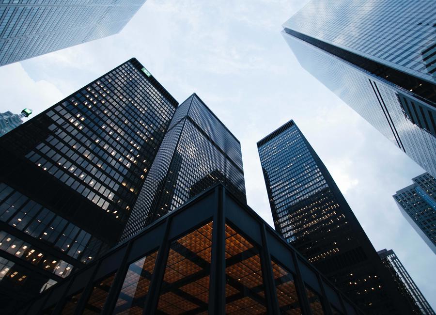 a group of tall buildings