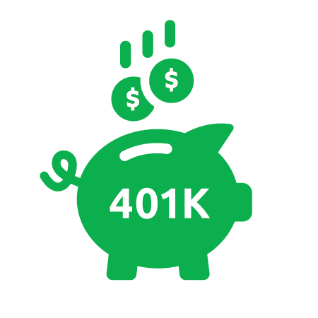 a green piggy bank with dollar signs